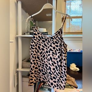 Kathleen Barnes the drop leopard tank